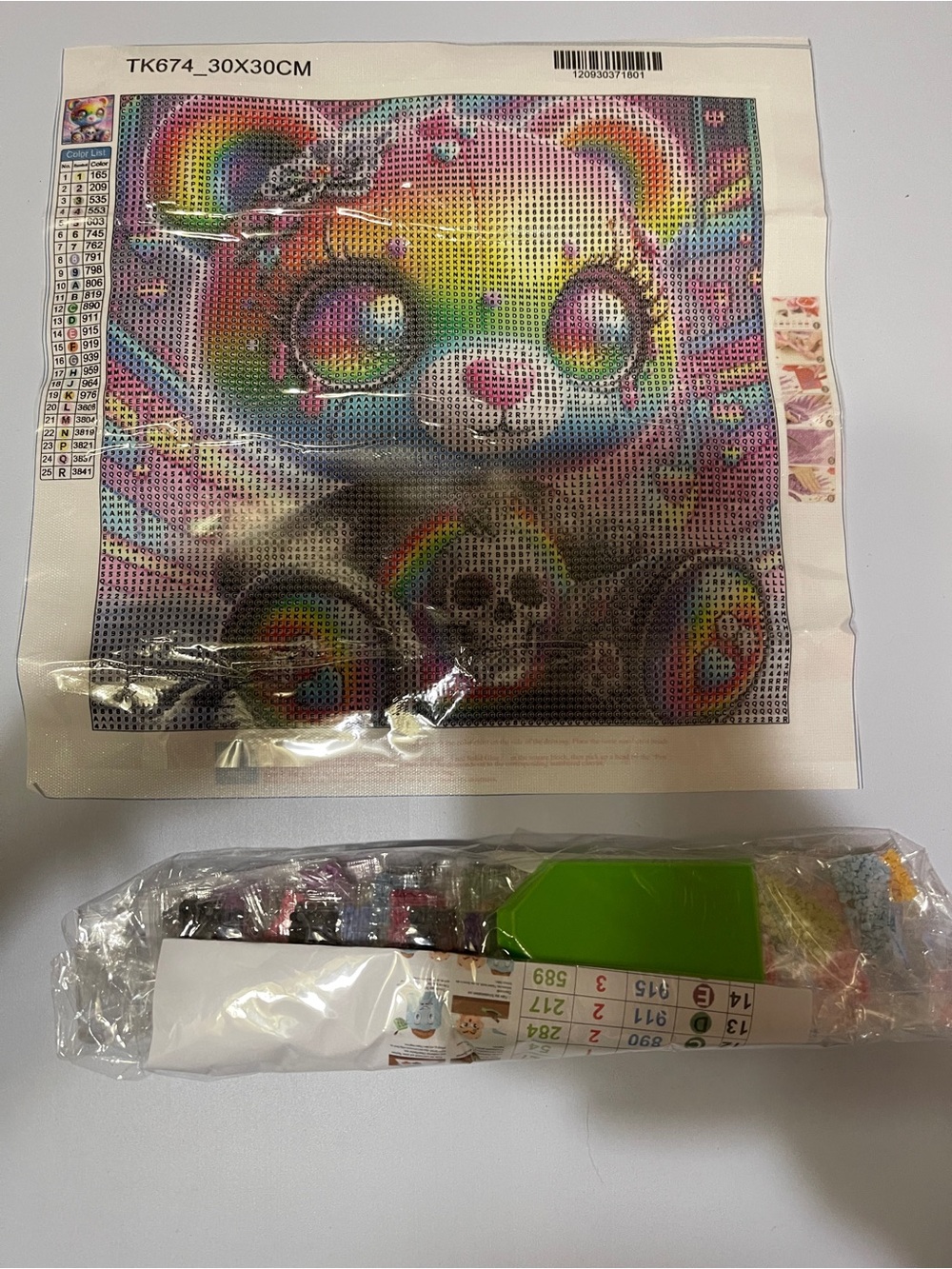 Rainbow bear diamond art kit